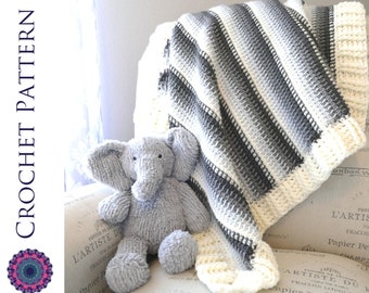 CROCHET PATTERN | Easy Tunisian Baby Blanket