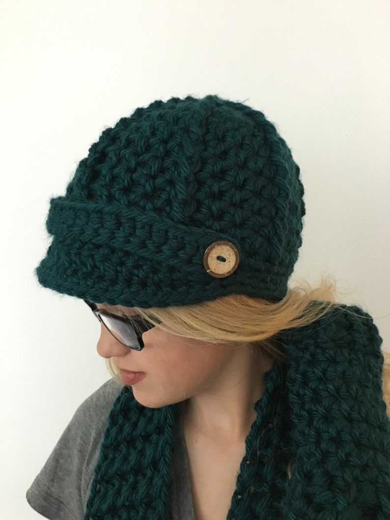Ribbed Newsboy Cap CROCHET PATTERN Newsboy Hat Pattern Etsy