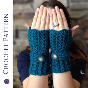 Feminine Lacey Fingerless Gloves CROCHET PATTERN - Crochet Fingerless Glove Pattern - Crochet Gloves - Texting Glove Pattern