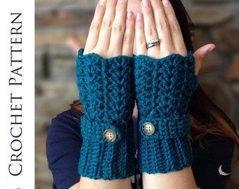 Feminine Lacey Fingerless Gloves CROCHET PATTERN - Crochet Fingerless Glove Pattern - Crochet Gloves - Texting Glove Pattern