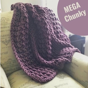 Super Chunky Crochet Blanket Pattern: Easy Beginner Throw (PDF Pattern)