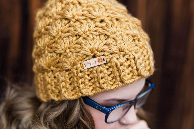 CROCHET PATTERN Emma Beanie Super Chunky Winter Hat for Women Shell Stitch Crochet Hat Pattern Chunky Beanie Pattern image 5