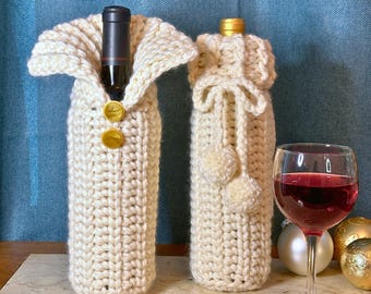 Wine Sweater Crochet Pattern | Chunky Yarn, Holiday Cozy (PDF Pattern)