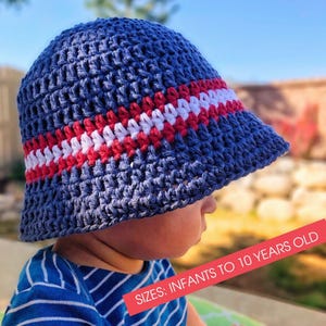 Crochet Bucket Hat Pattern – Children's Sun Hat (PDF Pattern))