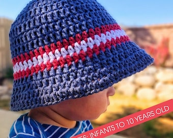 Crochet Bucket Hat Pattern – Children's Sun Hat (PDF Pattern))