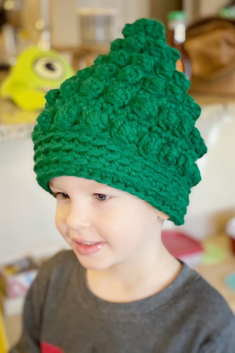 crochet-pattern-christmas-tree-beanie-bobble-tree-hat-etsy