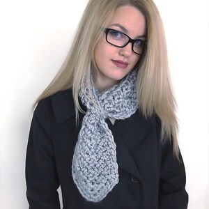 Crochet Keyhole Scarf Pattern: Easy Pull Through Design (PDF Pattern)
