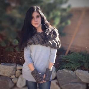 Super Chunky Highland Cowl Crochet Pattern | Claire's Shoulder Wrap PDF Download