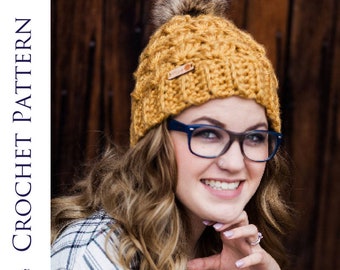 Shell Textured Super Chunky Winter Hat CROCHET PATTERN