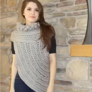 Archer Cowl Crochet Pattern: Asymmetrical Cross Body Vest (PDF Pattern)