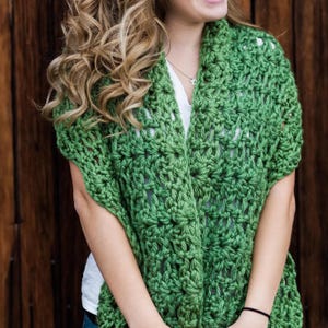 Chunky Lace Shawl Crochet Pattern: Rectangle Wrap (PDF Pattern)