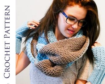 Reversible Infinity Super Scarf CROCHET PATTERN - Reversible Scarf Pattern - Infinity Scarf Pattern