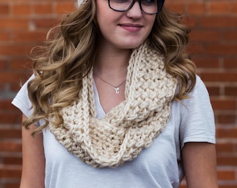 Easy Crochet Infinity Scarf Pattern: Super Bulky Yarn (PDF Pattern)