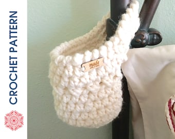 Hanging Basket Crochet Pattern: Bedpost Storage Solution (PDF Pattern)