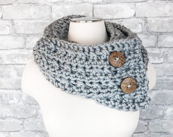 Jolie Button Scarf – Easy Crochet Scarf Pattern for Beginners (PDF)