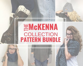 Super Chunky Accessories CROCHET PATTERN Bundle | McKenna Collection