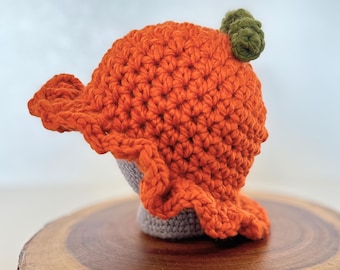 Kid's Pumpkin Hat Crochet Pattern: Super Bulky Yarn, Infant to Child (PDF Pattern)