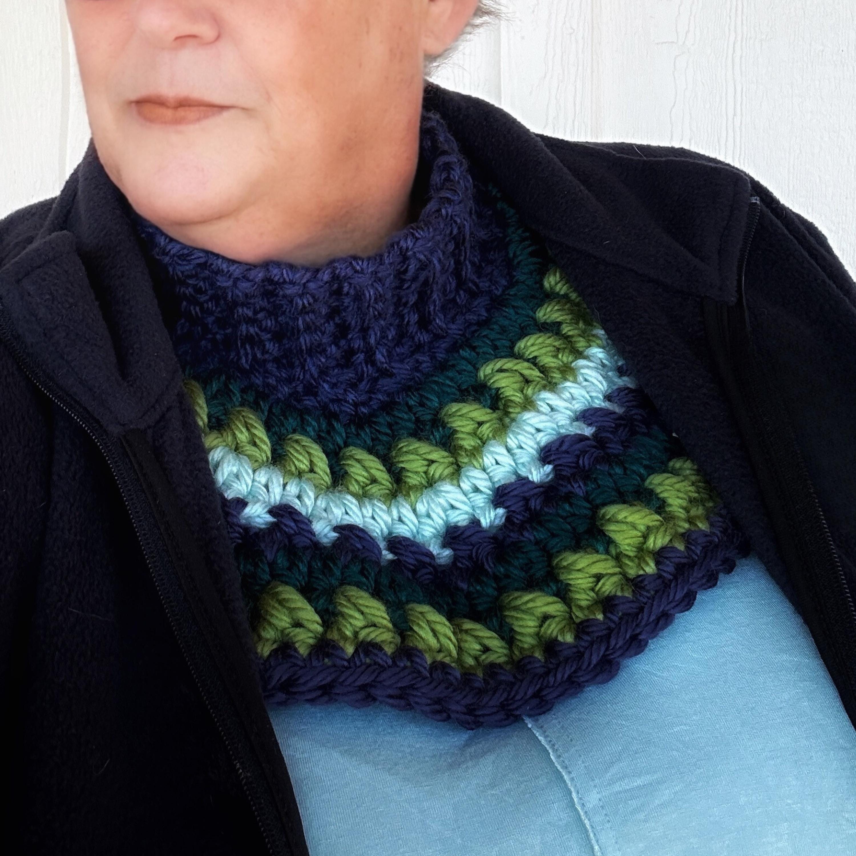 40 Neck Warmer Crochet Patterns for Cozy, Wearable Layers 3 Chunky Cowl Crochet Pattern: Textured Striped Neck Warmer