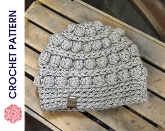 Chunky Bobble Beanie Crochet Pattern: Snowbound Winter Hat (PDF Pattern)