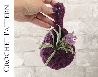 Hanging Teardrop Basket Crochet Pattern: Air Plant Holder (PDF Pattern)