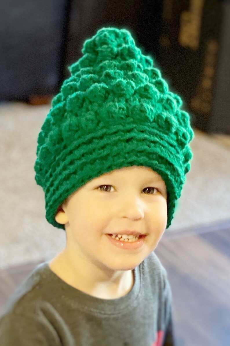 CROCHET PATTERN Christmas Tree Beanie Bobble Tree Hat Etsy Nederland