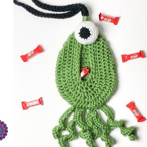 CROCHET PATTERN | Alien Trick-or-Treat Bag for Halloween