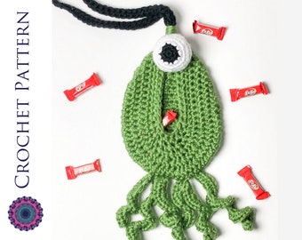 CROCHET PATTERN | Alien Trick-or-Treat Bag for Halloween