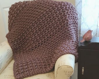 Mega Chunky Blanket Crochet Pattern: Beginner Easy Afghan (PDF Pattern)