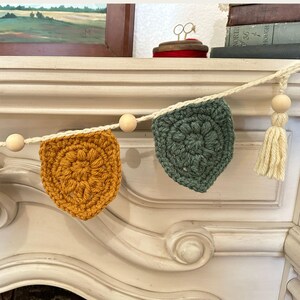 Fall Crochet Garland Pattern | Golden Harvest Pennant Motif | Crochet Pattern with Stitch Chart image 7