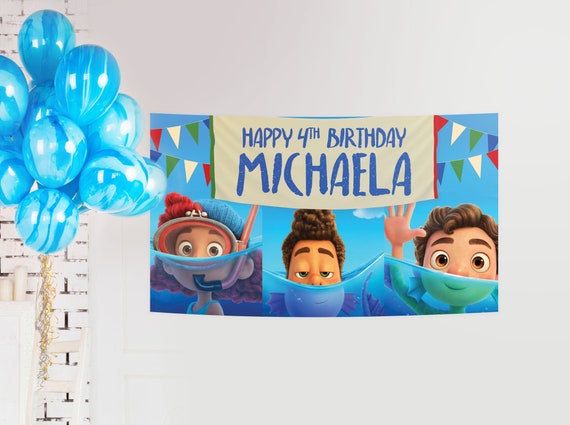 Luca Birthday Party Decorations, Party Backdrops Disney