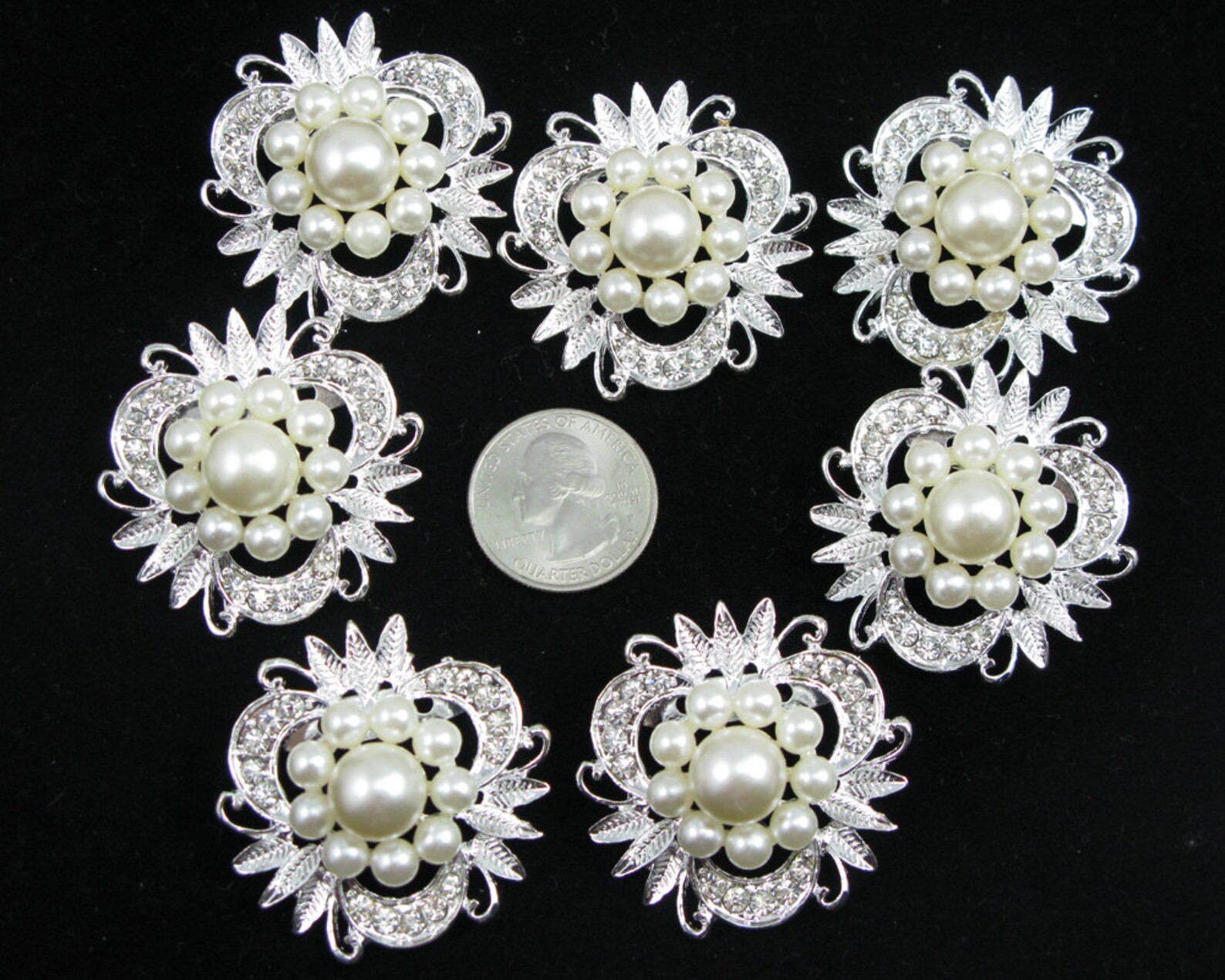 Wholesale Lot 10x Crystal Rhinestone Brooch Pin Pearl Brooch Etsy
