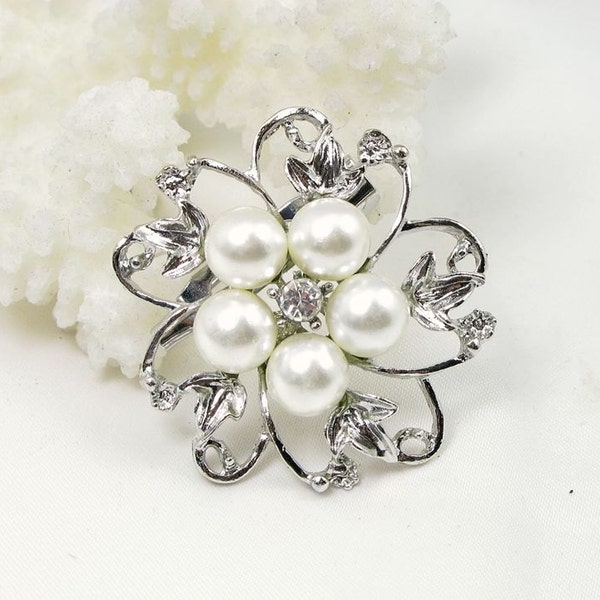 Crystal Rhinestone Brooch Pearl Brooch Wedding Brooch Wedding Favors Wedding Bouquet Brooch Wedding Invitation Cake Decoration Wedding Pin