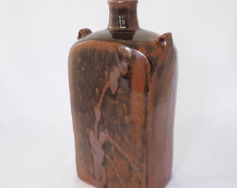 Historic William Bill Marshall Slab Bottle Vase, Private Collection Apprentice to Bernard Leach CBE, Leach Pottery St Ives Cornwall UK