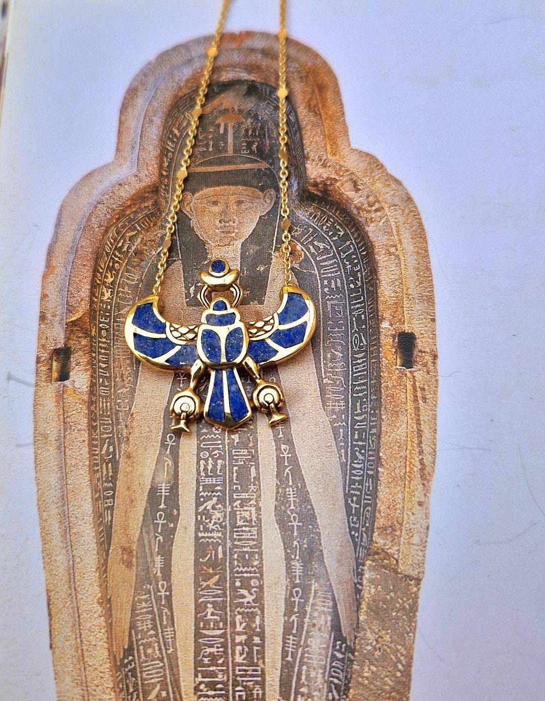 MINI PECTORAL of TUTANKHAMUN Egyptian Beetle, Winged Scarab, Beetle ...