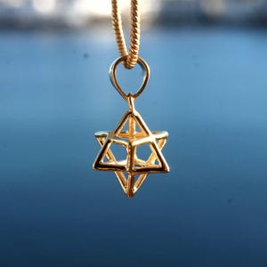 MERKABAH hanger, heilige geometrie, geometrische sieraden, tridimentioneel, vergulde sieraden, mystieke ring, oude merkaba, sterring, cadeau