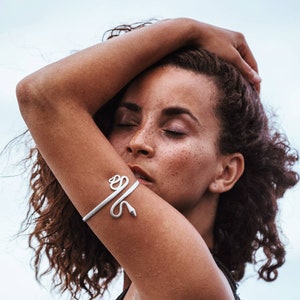 SERPENT bracelet, silver plated jewelry, snake armlet, snake upperarm bracelet, adjustable armlet, snake jewelry, snake bracelet, snake