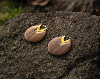 PRIMITIVE Wooden round Hoops, wood earrings, tribal jewelry, big size hoops, Carved Hoops, festival, boho, handmade, organic, ethically made