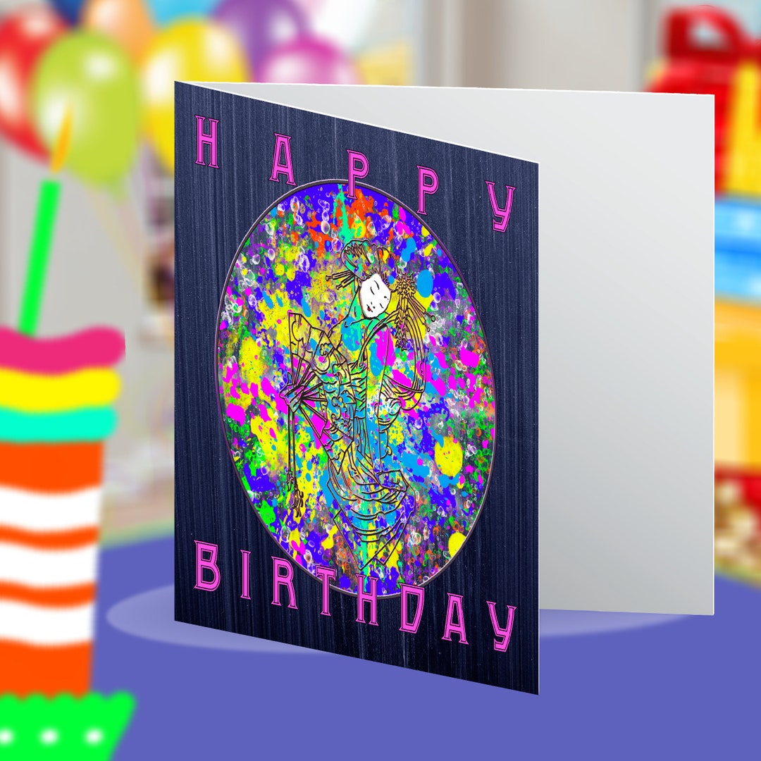 Happy Birthday Blank Birthday Greeting Card Etsy