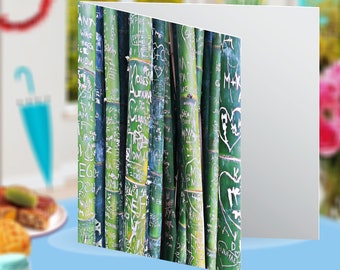 Bamboo Tree Garden Sydney Landscape Nature Habitat Botanical Blank Greeting Card