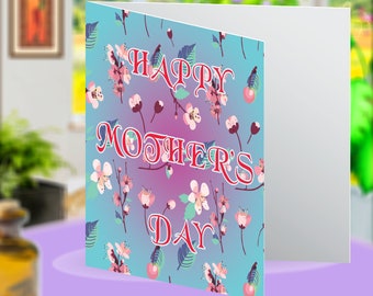 Bonne carte de vœux vierge florale de la fête des mères