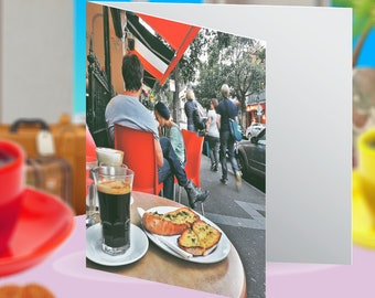 Stanley Street Darlinghurst Cafe Sydney Coffee Australia Urban Landscape Blank Greeting Card