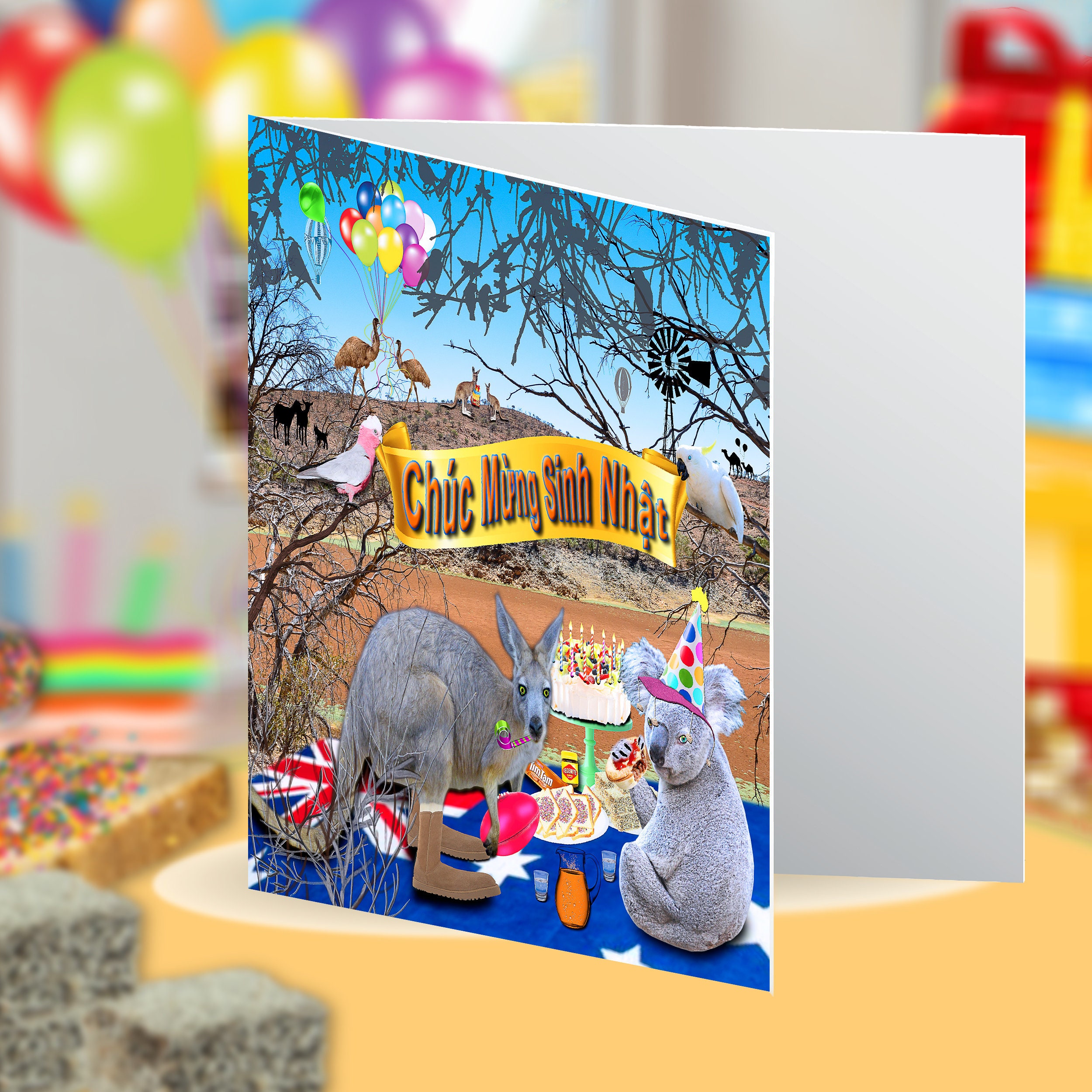 Vietnamese Language Vietnamese Happy Birthday Card Chúc Mừng - Etsy Denmark