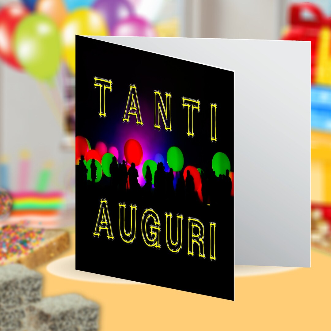 Italian Language Italian Happy Birthday Card Biglietto Di - Etsy