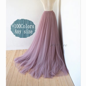 Long maxi tulle skirt with a big train,bridesmaid dress,photo shoot tulle skirt