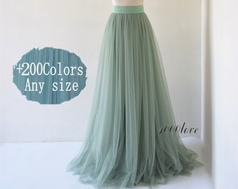 Jupe personnalisée, jupe en tulle pour adultes jusqu'au sol, jupe en tulle de mariage pour femme pleine longueur, jupe en tulle de mariée