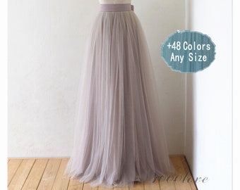 Maxi tulle skirt, elegant beauty bridesmaid dress,softest photo shoot floor length softest tulle skirt no sash