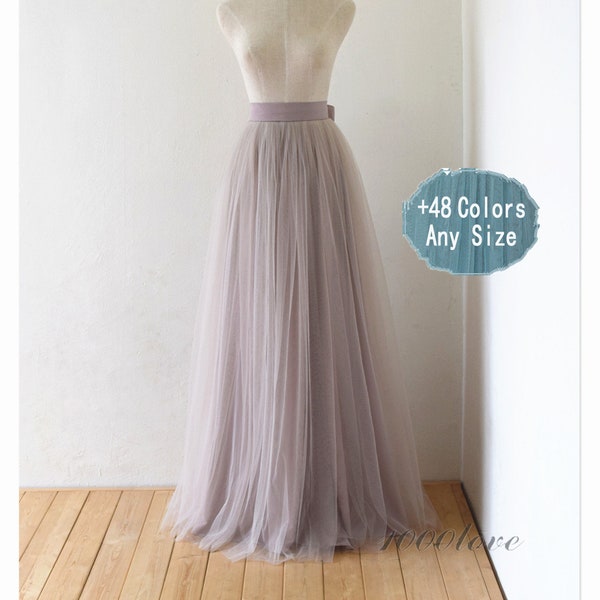 Maxi tulle skirt, elegant beauty bridesmaid dress,softest photo shoot floor length softest tulle skirt no sash