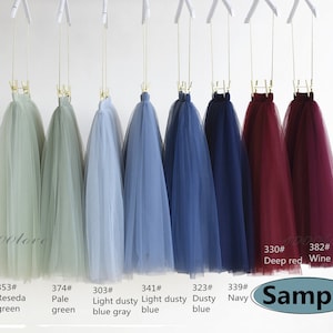 Sample of the tulle, color swatch of tulle,color card of the tulle