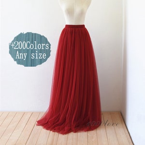 Maxi tulle skirt, wedding party adult tutu,  bride dress,red tulle skirt