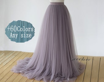 purple tulle maxi skirt